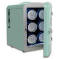 thumbnail image 4 of RCA 6-can Capacity Retro Mini Fridge, Mint, Compact Design, 4 of 7
