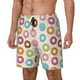 thumbnail image 1 of Balery Colorful Donuts Bañador para hombre, shorts de playa de secado rápido con entrepierna y forro de compresión-Medium, 1 of 6