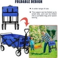 thumbnail image 4 of XF XINFENG Collapsible Folding Wagon Heavy Duty Utility Outdoor Cart Outdoor Beach Wagon Garden Cart with Large Capacity for Garden Sports Shopping,Blue, 4 of 7