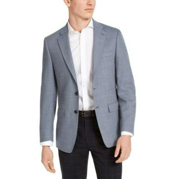 Calvin Klein Men X-Fit Slim-Fit Stretch Solid Suit Jackets, Various Colors  Title: 46L/Light Blue 