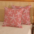 thumbnail image 2 of Coral Coastal Pillow Covers 18x18 Inch 2 Pcs Sea Starfish Decor Throw Pillows Nautical Beach Ocean Themed Summer Outdoor Holiday Decoration Pillowcase Linen Cushion Cover for Couch Sofa, 2 of 6