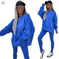thumbnail image 2 of New Spring Women's Wear European and American Casual Tight Pants Loose Hoodie Set Two Piece Set, 2 of 14
