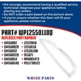 thumbnail image 3 of Whole Parts Refrigerator Freezer Door Seal Gasket (White) Part# WP12550110Q - Replacement & Compatible with Some Amana, Caloric and Kenmore Refrigerators, 3 of 8