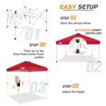 thumbnail image 5 of EAGLE PEAK 6.6 x 6.6 ft Pop Up Canopy Tent Instant Outdoor Canopy Easy Set-up Straight Leg Folding Shelter with Wheeled Bag, 5 of 9