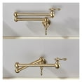 thumbnail image 4 of Brass Kitchen Faucet Brushed Gold Sing Cold Kitchen Sink Water Tap Single Handle Mixer Tap 360 Rotation Wall Mounted ,Easy to Install, 4 of 7