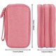 thumbnail image 2 of Organizador de cables de viaje, estuches para accesorios electrónicos, bolsa impermeable para accesorios, bolsa de transporte para cables de auriculares (rosa), 2 of 5
