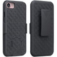 thumbnail image 4 of iPhone SE 3nd Generation Case 2022, iPhone SE 2020 Case, Holster Case, Shell & Holster Case with Built-in Kickstand, Swivel Belt Clip Holster for Apple iPhone SE 3rd Gen (2022) 8, 7, 6, 6s, 4 of 7