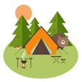 thumbnail image 2 of Forest Camping Wall Mural by Wallmonkeys Peel and Stick Graphic (48 in W x 47 in H) WM100893, 2 of 4