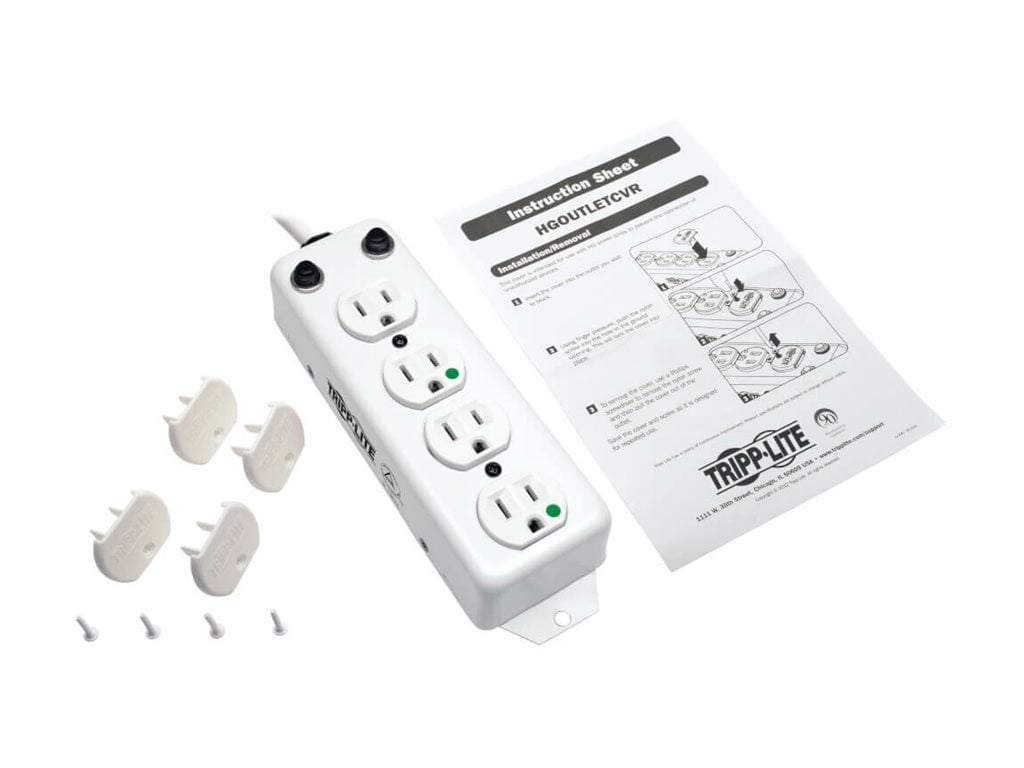 Tripp Lite 4-Outlet Medical-Grade Power Strip for Patient-Care Areas