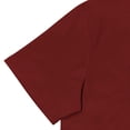 thumbnail image 4 of Playeras Elvqul para Caballero Vino Playa Cuello en V sin Estampado Manga Corta Botones, 4 of 7