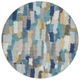 thumbnail image 2 of Addison Rugs Chantille Indoor/Outdoor Transitional Stripes Teal Machine Washable Round Rug, 8' x 8', 2 of 8