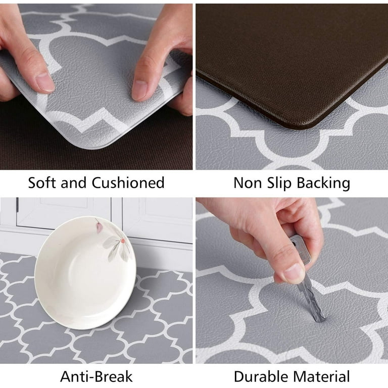 Global Pronex Kitchen Mat Cushioned Anti-Fatigue Kitchen Rug,Non-Slip Waterproof Kitchen Mats for Kitchen, Floor Home, Office, Sink - 20X40X0.31