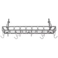 thumbnail image 4 of Old Dutch International 103PW 36 Inch x 9 Inch x 11.75 Inch Antique Pewter Bookshelf Pot Rack with 8 Hooks, 4 of 4