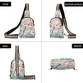 thumbnail image 3 of Stylish Leather Crossbody Bag 8.46x5.9x2.16In Easy To Carry Multi-Purpose Travel Hiking Shopping Fashion Bag Colorful Cherry Blossom, 3 of 7