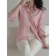 thumbnail image 5 of Blusa Holgada De Manga Larga Rosa Para Mujer, 5 of 28