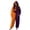 Z32-Orange1, variant on LILIYA Halloween ONESIE, Unisex Hooded Jumpsuit, Color Block Plush Loungewear with Front Pockets, Relaxed Fit 1-Piece Bodysuit, Cozy Holiday Sleepwear for Couples