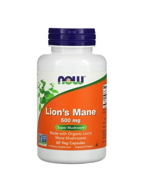 NOW Foods Lion's Mane, 500 mg, 60 Veg Capsules
