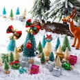 thumbnail image 4 of 67PCS Sisal Frosted Christmas Trees Snowflake Bottle Brush Trees with Wood Base Mini Artificial Christmas Trees Set Tiny Christmas Balls Gift Box Wreath for Christmas Home DIY Decor Crafts, 4 of 7