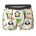 thumbnail image 6 of Mens Underwear Boxer Briefs - Penguins On The Beach Comfort Breathable men's boxer briefs with Flex Waistband, 6 of 7