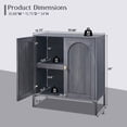 thumbnail image 2 of SinCiDo Wooden Bathroom Floor Cabinet with Adjustable Shelf, Modern Fluted Arched Freestanding Bathroom Storage Cabinet for Bathroom, 2 of 7