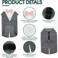thumbnail image 4 of HQREA Large Medium Dog Tuxedo Suit Formal Pet Wedding Party Suit Puppy Prince Shirt with Bow Tie, 4 of 7