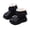 Black, variant on Quealent Girls Ankle Boots Kids Chelsea Booties Side Zipper Comfortable Slip on Lug Sole Low Heel Fall Boot Fur Lined Warm Winter Shoes for Toddler Little Kid Beige for Size 12