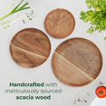 thumbnail image 4 of Pinook Home - Acacia Wood Serving Plates - 6 Pcs, 4 of 4