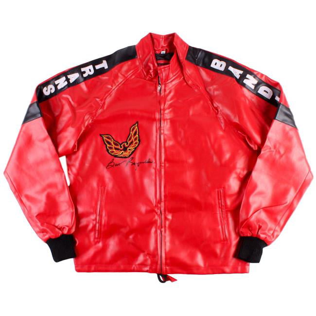 Smokey and the Bandit Men's Red Burt Reynolds Motorbike Leather Jacket 