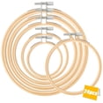 thumbnail image 1 of Aros para Bordar QLOUNI de Bambú 24 Piezas, 8-20 cm con Tornillos de Acero Inoxidable, 1 of 8