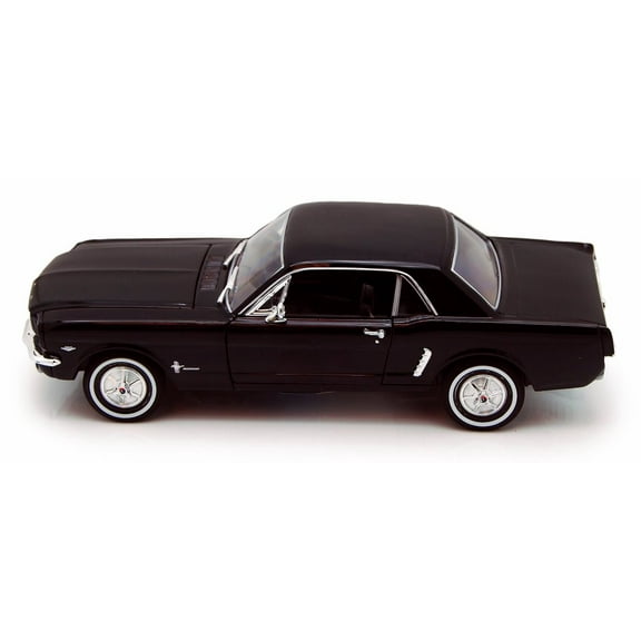 1964 1/2 Ford Mustang Coupe, Black - Welly 22451WBK - 1/24 scale diecast model car