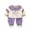 Purple, variant on GigrtiJin Infant Baby Girls 2 Piece Outfits Winter Long Sleeve Collar Tops and Pants Casual Comfy Fashion Sets