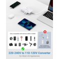 thumbnail image 6 of BESTEK 220V to 110V Step Down Voltage Converter 300W, 2-in-1 International Travel Plug Adapter & Power Converter, 2 USB-C PD 20W Fast Charging + 2 USB-A, US to Europe UK/AU/JP/India/South Afric, 6 of 9