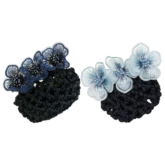 Topbathy 2Pcs Cotton Triangle Hair Net Assorted Color Fashion Accessory Hotel Waitress Daily Use