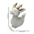 thumbnail image 3 of Adorable Animal Shaped Succulent Planter Creative Resin Deer Design Decorative Pot for Indoor Garden Office Desk Decor, 3 of 5