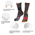 thumbnail image 6 of Lsque Mario Print Women's Men's Novelty 16in Crew Socks Cotton Socks Knee High Socks for Walking,Running,Nurses,Pregnancy, 6 of 6