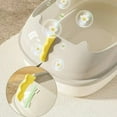 thumbnail image 5 of Large Capacity Cat Litter Box Cat Toilet Kitty Sandbox Cats Cleaning Basin Bathroom Semi Closed Splashproof Cats Tray Pet Supply, 5 of 9