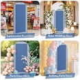 thumbnail image 6 of Dark Blue Greek Key Arch Backdrop Cover, Spandex Fitted Wedding Arch Cover, Geometric Greece Ancient Farmhouse Geo Round Top Stand Covers for Birthday Ceremony Bridal Shower Party Decor 4x1.65 Ft, 6 of 9