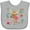 AC-Heather Grey, variant on Inktastic Woodland Moose Spring Flowers Girls Baby Bib