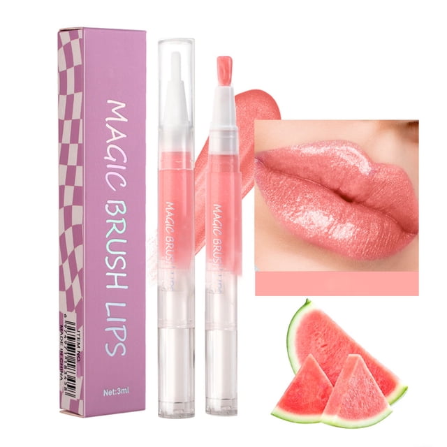 XWSHYW Lápiz Labial Color de Labios Nacarado Esmalte de Labios Espejo Hidratante Aceite de Labios Aceite Rellenador de Labios 3Ml