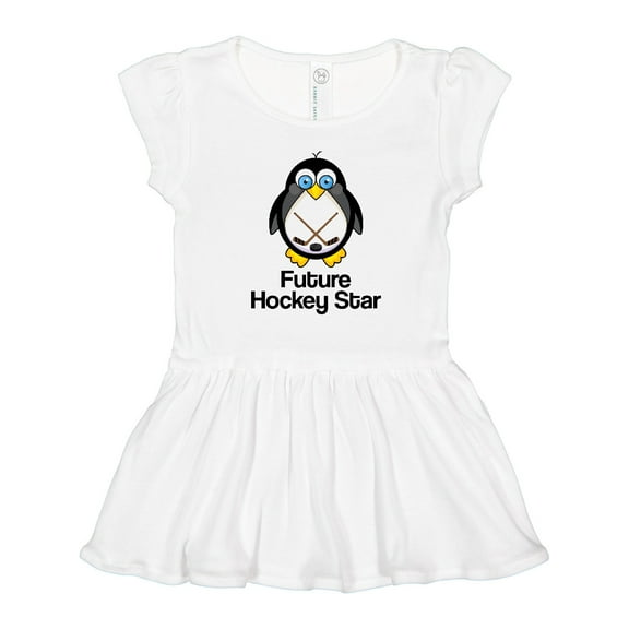 Inktastic Future Hockey Star Penguin Girls Toddler Dress