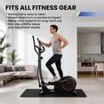 thumbnail image 3 of Heavy Duty Exercise Equipment Mat, 6mm Thick Non-Slip PVC Treadmill Mat for Home Gym, Shock Absorbing Floor Protector for Bike, Rowing Machine & Fitness Equipment, 59x28 inch, Black, 3 of 7