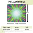 thumbnail image 2 of Colorful Tie Dye Burst Pattern Square Fitted Tablecloth with Elastic Edge,Square Table Cover,Washable Elastic Table Cover for Home Kitchen Party Decor 34"x34", 2 of 6