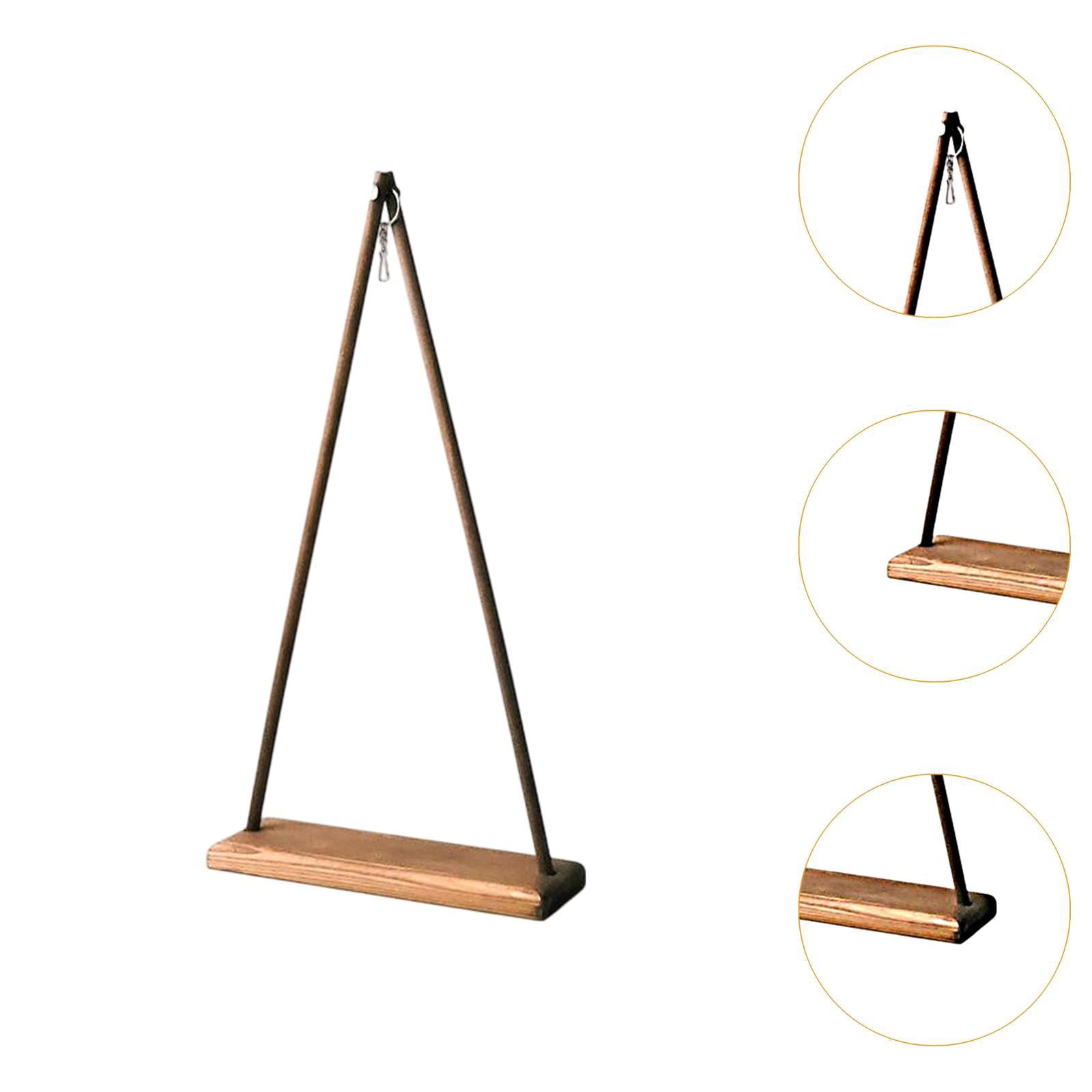oshhni Wind Chime Stand 19.3 inch Solid Wood Display Rack for Light Tabletop Inside