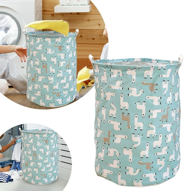 Hearth & Gear Patterned Linen Laundry Hamper Without Lid Large Open Top Stylish And Breathable Fabric For Bedroom Or Bathroom Easy And Durable Design Laundry Clean And Laundry Rolling Laundry with