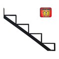 thumbnail image 3 of Pylex 16034 Collection 11-Pylex 4-Step Aluminium Stair Riser, Black, 3 of 3