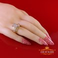 thumbnail image 5 of King Of Bling's 925 Sterling Yellow Silver 1.31CT Cubic Zirconia Cinderella Womens Rings Size 8, 5 of 12