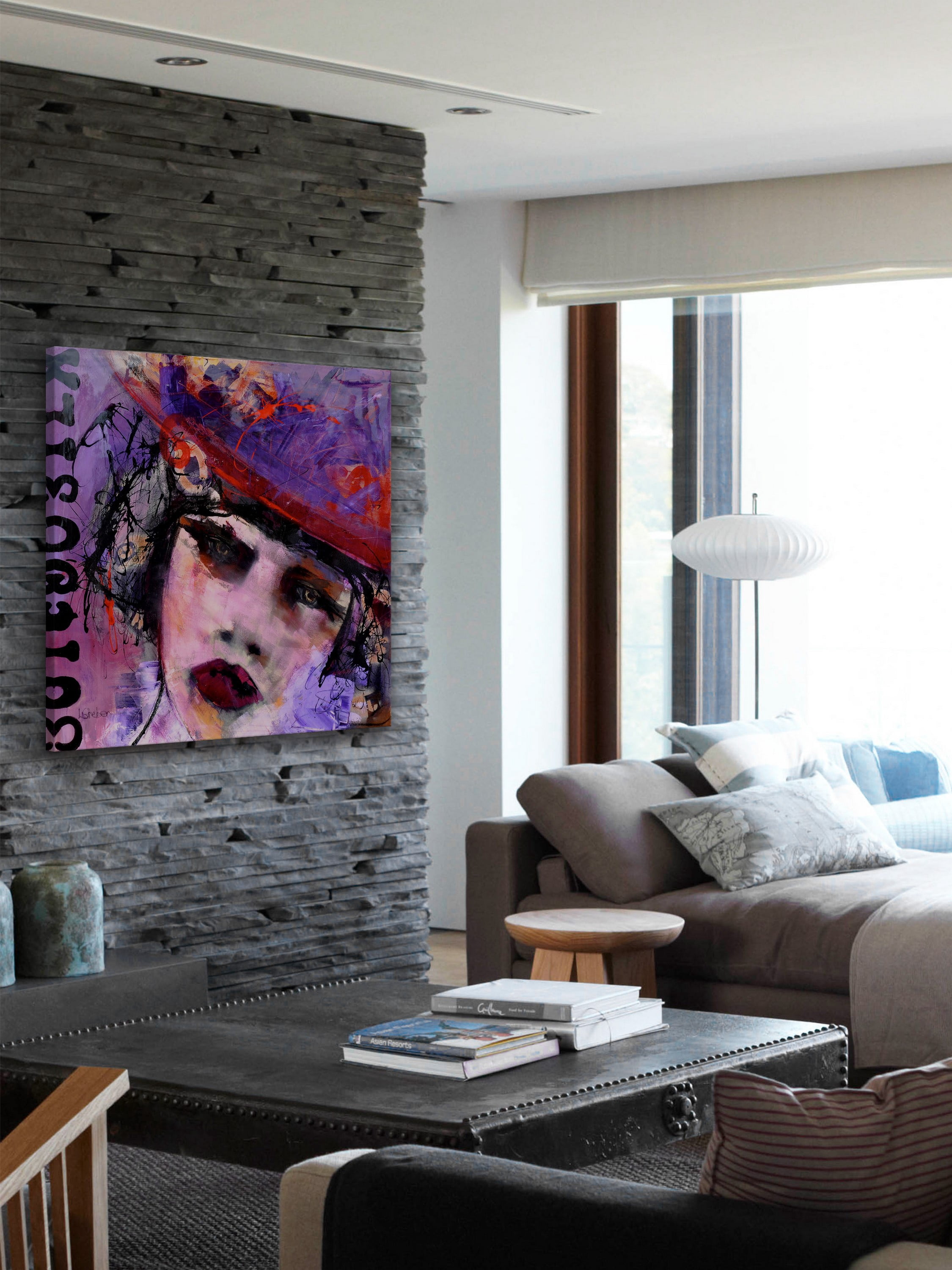 "Ange Ou Demon" Painting Print on Wrapped Canvas