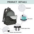 thumbnail image 4 of Bigfoot and Tree Black Pattern Cute School Backpack with Padded Back and Adjustable Shoulder Straps 13.4"x11"x4.7", 4 of 5