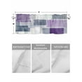 thumbnail image 4 of Valances for Windows Grey Purple Rod Pocket Cafe Window Treatments Valance Curtains for Kitchen Bathroom Laundry Basement Windows 54"x18", 4 of 9