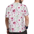 thumbnail image 2 of Wukai Lilies Flowers Print Men's Short-Sleeved Mesh T-Shirt,Quick-Dry Short Sleeve Workout T-Shirt-5X-Large, 2 of 8